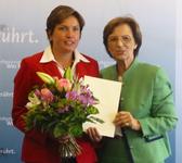 Irmgard Badura, Staatsministerin Emilia Müller