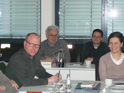 Referierten im Seniorenbeirat: Sven Theiß, Albrecht Harres, Marcel Dehn und Kirsten Schmidt (von links) (Foto: Sabine Galle-Schäfer/Vogelsbergkreis)