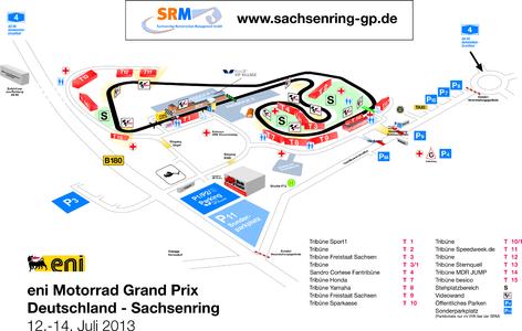 Lageplan Sachsenring 2013