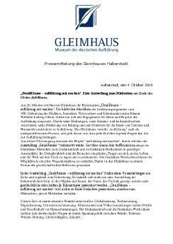 2019-10-26 DenkRäume, Ausstellung, Pressemitteilung des Gleimhauses Halberstadt.pdf