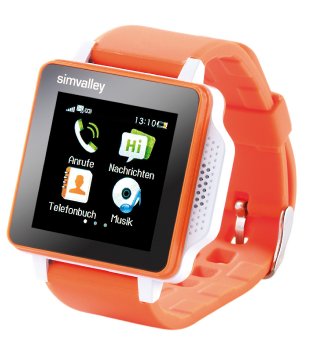 PX-1749_2_simvalley_MOBILE_Handy-Uhr_PW-315.touch_Orange_HandyUhrMediaplayer.jpg
