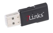 7links Mini-USB-WLAN-Stick WS-300 mit 300 Mbit/s und WPS-Taste