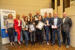 Deutschlands beste Weinfachhändler wurden am 13. Oktober 2019 auf dem Weinfachhändlertag in Heilbronn prämiert. Platz 1: Wein Stork, Lüdinghausen; Platz 2: Wein-Moment, Stuttgart; Platz 3: Vinocentral, Darmstadt; Sonderpreis: Wein Wolff, Leer
