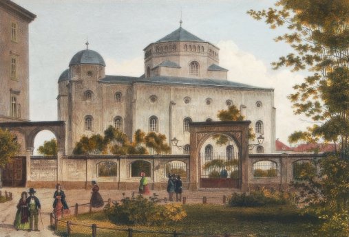 Bild1 Louis Thümling nach Hermann Krone - Alte Synagoge in Dresden (1850-70).jpg