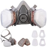 AGT Wiederverwendbare Atemschutzmaske AS-100 mit je 2 Gas- und Partikelfiltern