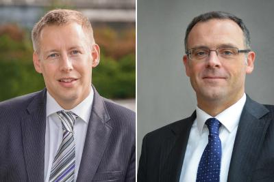Ian Hucker, Managing Director Peugeot, Citroën, DS Automobiles in Österreich und der Schweiz sowie Xavier Duchemin, Executive Director Sales Opel/Vauxhall Europe (rechts)