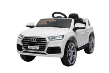 Playtastic Kinderauto Audi Q5, bis 7 km/h, Fernsteuerung, MP3, weiß