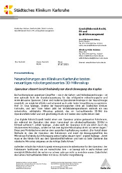 210707_PM_Neurochirurgen am Klinikum Karlsruhe testen neuartiges robotergestütztes 3D-Mikroskop..pdf