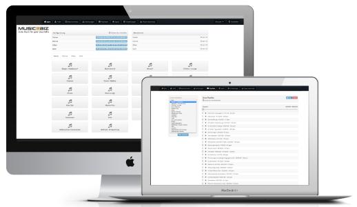 MUSIC2BIZ Instore Radio Admin Backend