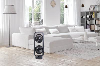 Carlo Milano Standventilator VT-400.duo mit 2 Rotoren, 3 Stufen, Oszillation, Timer, 70 Watt