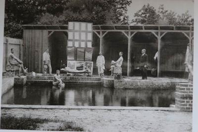 Luftbad, Aufnahme um 1906 – Sonnenbadende Kurgäste / © ThHF | Archiv