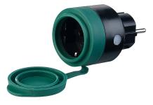 Luminea Home Control SF-475 Outdoor-WLAN-Mini-Steckdose, für Alexa, Siri & Google Assistant, 16 A