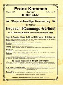 Historische Anzeige Franz Kammen
