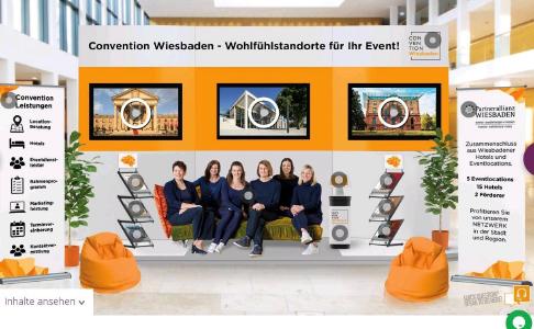 Hier ist der virtuelle Messestand von Convention Wiesbaden auf der "Meet Germany goes virtual" zu sehen.