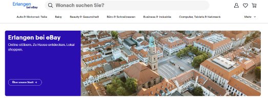 Screenshot Erlangen bei eBay