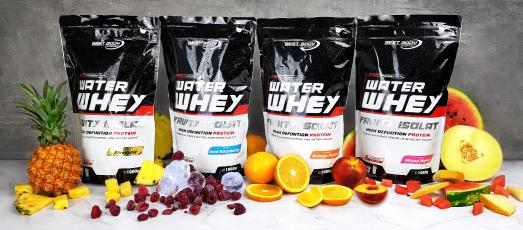 Gruppenbild Water Whey Fruity Isolate