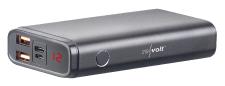revolt Powerbank PB-510.pd, Quick Charge 3.0 & USB Typ C PD, 10.000 mAh, bis 3 A, 18 Watt, Copyright: PEARL.GmbH / www.pearl.de.