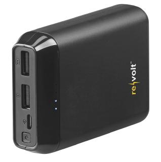 revolt USB-Powerbank PB-210 mit 10.000 mAh, 2 USB-Ports, 2,4 A, 12 Watt