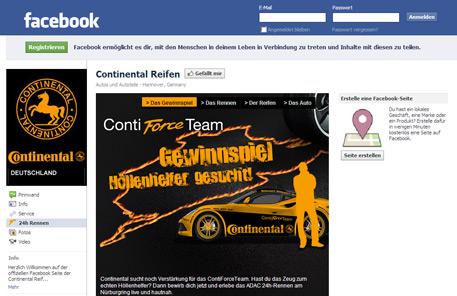Continental startet Facebook-Seite in Deutschland