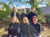 Ein Teil des Teams „Studienlotsen“ der TH Lübeck, hintere Reihe, v.l.n.r.: Hanna Hegge, Sarah Goetz, Erem Yildiz. Vordere Reihe, v.l.n.r.: Alicianne Hocke, Sophie Wimmer, Svenja Scheffler.