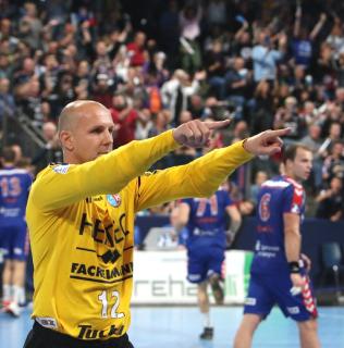 HC-Torwart Gorazd Skof gehört zu einem der Besten seiner Zunft (Bild: HJKrieg, hl-studios, Erlangen)