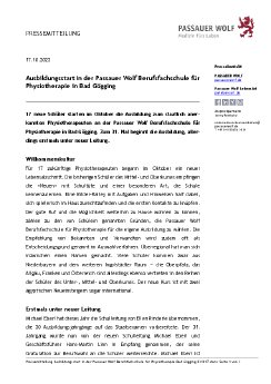 Pressemitteilung Ausbildungsstart in der Passauer Wolf Berufsfachschule für Physiotherapie Bad G.pdf