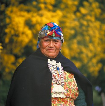 Mapuche-Indianerin Seengebiet Llangquihuesee.jpg