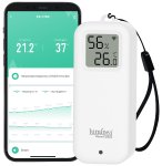 Luminea Home Control WLAN-Temperatur- und Luftfeuchtigkeitssensor mit Display, App