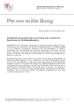 PM Delegiertenversammlung der Landesärztekammer Hessen fordert Ausweitung und ausreichende .pdf