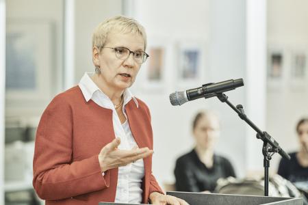 Wissenschaftssenatorin Prof. Dr. Eva Quante-Brandt: "Kultur spricht alle Sinne an und ermöglicht so neue Formen des Lernens." / Bild: Hochschule Bremen / Marcus Meyer Photography