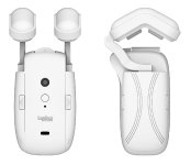 Luminea Home Control Smarter 3in1-Universal-Vorhangmotor mit Akku, Bluetooth, App und Timer