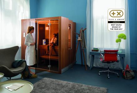 The Plus X Award jury has already awarded multiple prizes to KLAFS for its pioneering, innovative products. (The image shows the space-saving S1 zoom sauna and the SaltProX compact dry salt inhalation device.) Now the experts in the jury have also awarded KLAFS the new "Brand of the Year 2017" prize