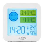 infactory Messgerät für TVOC & CO2, mit Uhrzeit, Temperatur und Luftfeuchtigkeit