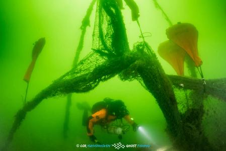 Geisternetzbergung vor Rügen, Foto: Cor Kuyvenhoven - Ghostfishing