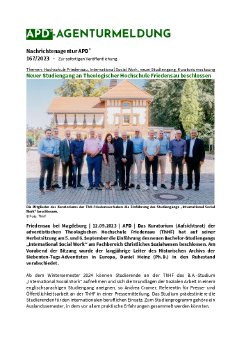 APD_167_2023_Neuer Studiengang an Theologischer Hochschule Friedensau beschlossen.pdf