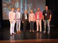 v.l.n.r. - Schwarzwaldbotschafter Hansy Vogt, STG-Aufsichtsratsvorsitzender Landrat Frank Scherer, Staatssekretär im Ministerium für Wirtschaft, Arbeit und Tourismus BW Dr. Patrick Rapp, Leiter Innovationsmanagement Graubünden Ferien Mik Häfliger, Geschäftsführer STG Hansjörg Mair, Leitung Marketing STG Christoph Kunz