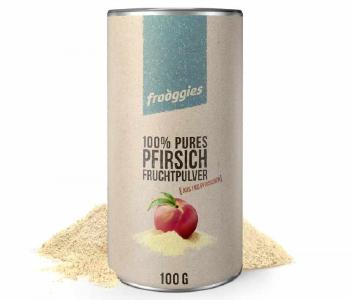 froogies. Aus einem Kilogramm Pfirsichen schonend hergestellt