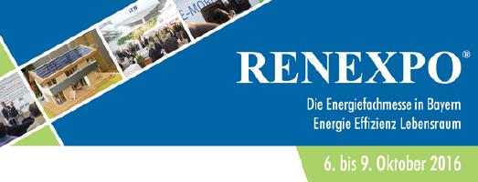 RENEXPO 2016 mit Fokus auf Energie- und Materialeffizienz