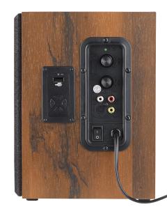 auvisio Aktives Bluetooth-Stereo-Regallautsprecher-Set im Holz-Gehäuse, 80 W
