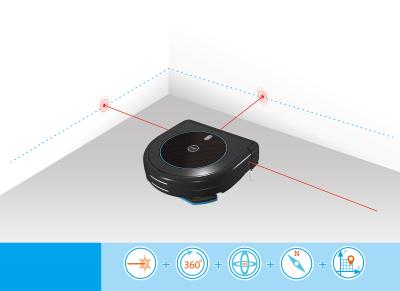 NX-5907 Sichler Haushaltsgeraete Multiroom-Saug-und Wisch-Roboter mit Ladestation
