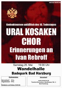 Ural Kosaken Chor am 25. Mai in der Wandelhalle