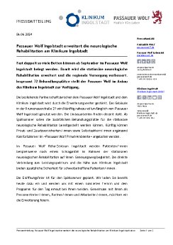 Pressemitteilung Passauer Wolf Ingolstadt erweitert die neurologische Rehabilitation am Klinikum.pdf