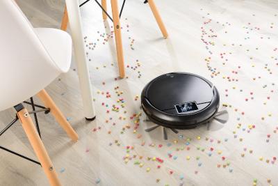 Sichler Haushaltsgeräte Staubsauger-Roboter PCR-3000 mit Wischfunktion, 2in1-Staubbehälter, WLAN & App (Copyright PEARL.GmbH)