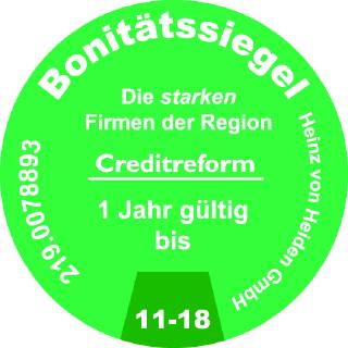 Heinz von Heiden erneut mit Creditreform-Siegel ausgezeichnet