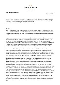 PM Gastronomie und Frankenwein - Bewerberinnen zur 65. Fränkischen Weinkönigin besuchen das Hote.pdf