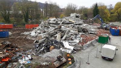 Das ehemalige Wohnheim in Tübingen nach dem Abriss