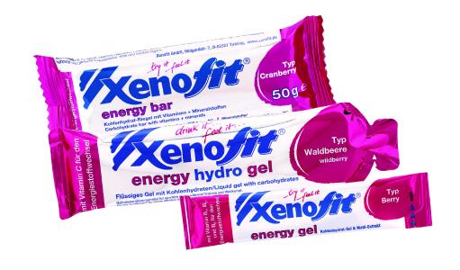 Xenofit energy bar, Xenofit energy hydro gel, Xenofit energy gel