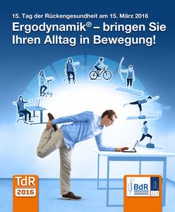 Das diesjährige Motto "Ergodynamik – bringen Sie Ihren Alltag in Bewegung!" soll dazu auffordern, das eigene Leben aktiv zu gestalten, auf ein bewegtes, ergonomisches Arbeits- und Freizeitumfeld zu achten und monotone Körperhaltungen zu vermeiden. Bild: AGR