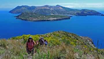 Individuelle Wanderer auf Lipari