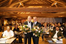 Der alte Präsident geht, der neue kommt. Harald Herrmann (links) und Alexander Wälde (rechts)